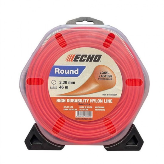 Hilo de corte perfil redondo ECHO-310130065 3,3mm 46m NYLON 014203